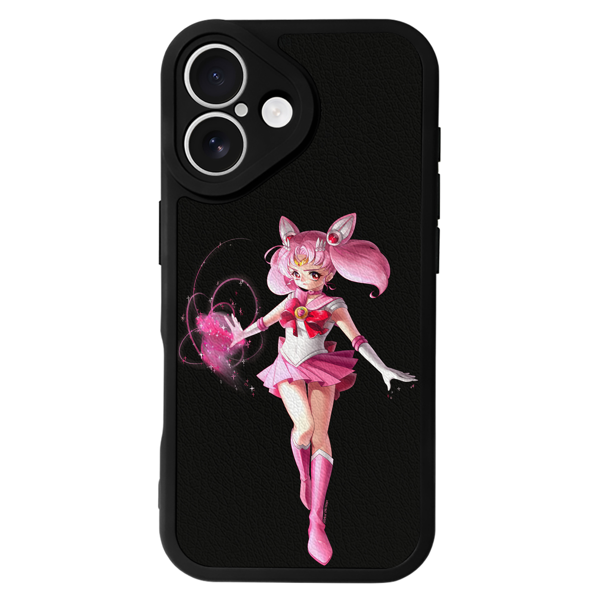 （画像用） 美少女戦士セーラームーン ちびうさ Sailor Moon Chibiusa Tsukino Usagi Small Lady Serenity 【iPhone 16シリーズ対応】シリコンスマホケース（レザー調） 材質：シリコン